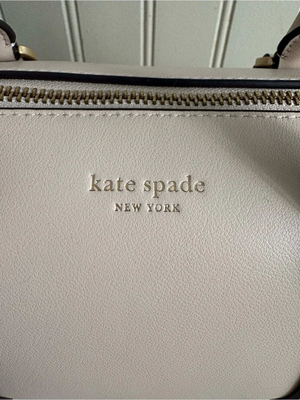 NEW Kate Spade Icon Barrel Bag in Milk Glass Leather Crossbody Designer Purse